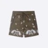 EPTM X PASCAL VINTAGE PAISLEY SHORTS-OLIVE