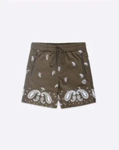 EPTM X PASCAL VINTAGE PAISLEY SHORTS-OLIVE