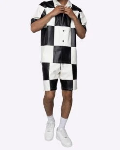 EPTM CHECKER SHIRT-BLACK/WHITE