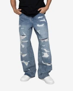 EPTM PALADIN WIDE LEG JEANS-DENIM BLUE -EPTM DenimDrop 5