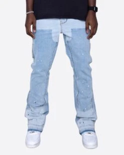 EPTM CAMO POCKET FLARE PANTS-DENIM BLUE -EPTM Denim 7