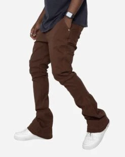 EPTM NINE FLARE PANTS-BROWN -EPTM EcomApril 21