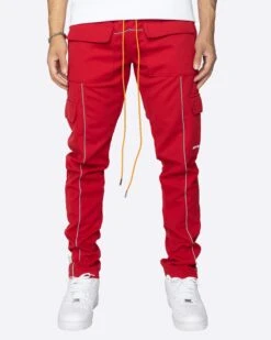 EPTM REFLECTIVE PIPING CARGO PANTS 3.0-RED