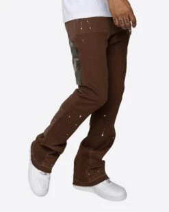 EPTM CAMO POCKET FLARE PANTS-BROWN -EPTM JSP 0402