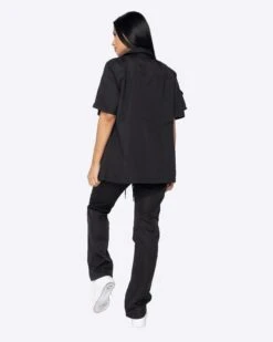 EPTM WOMEN SNAP BUTTON SHIRT-BLACK -EPTM JSP 0737