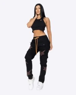 EPTM WOMEN STARDOM CARGO PANTS-BLACK -EPTM JSP 0789