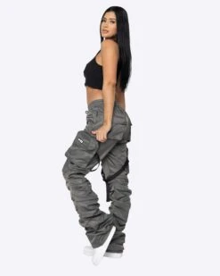 EPTM WOMEN DAVE EAST STRAP STACKED FLARE PANTS - CHARCOAL -EPTM JSP 0796 36fd79ba 3a6e 43cf a85b 6cdb8d52051b