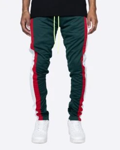 EPTM TRIO TRACK PANTS-GREEN/OFF WHITE/RED -EPTM JSP 1343