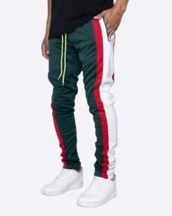EPTM TRIO TRACK PANTS-GREEN/OFF WHITE/RED