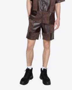 EPTM CHECKER SHORTS-BROWN