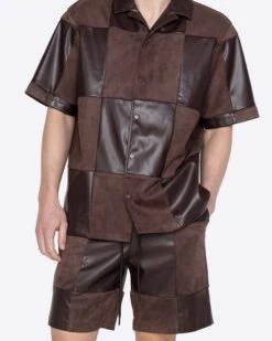 EPTM CHECKER SHIRT-BROWN