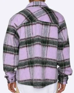 EPTM SLIT FLANNEL SHIRT-PURPLE -EPTM JSP 1811