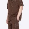 EPTM REWORK SNAP SHIRT-BROWN