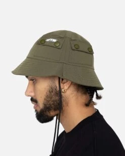 EPTM SNAP BUTTON BUCKET HATS-OLIVE -EPTM JSP 2148