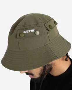 EPTM SNAP BUTTON BUCKET HATS-OLIVE -EPTM JSP 2152