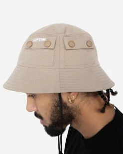 EPTM SNAP BUTTON BUCKET HATS-KHAKI -EPTM JSP 2167
