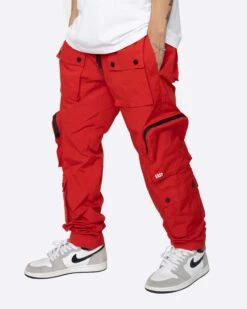 DAVE EAST "DOPE BOY" CARGO PANTS- RED -EPTM JSP 2323