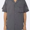 EPTM SNAP BUTTON SHIRTS-CHARCOAL