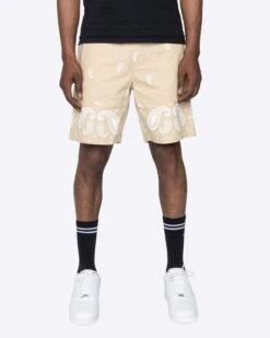EPTM X PASCAL VINTAGE PAISLEY SHORTS-KHAKI -EPTM JSP 2804