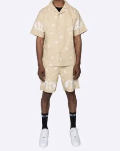 EPTM X PASCAL VINTAGE PAISLEY SHIRT-KHAKI