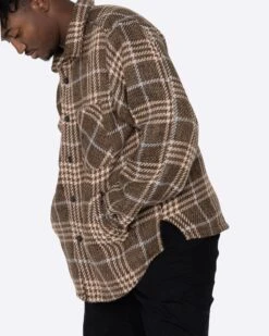 EPTM SLIT FLANNEL SHIRT- PLAID BROWN 11 EPTM SLIT FLANNEL SHIRT- PLAID BROWN -EPTM JSP 3031