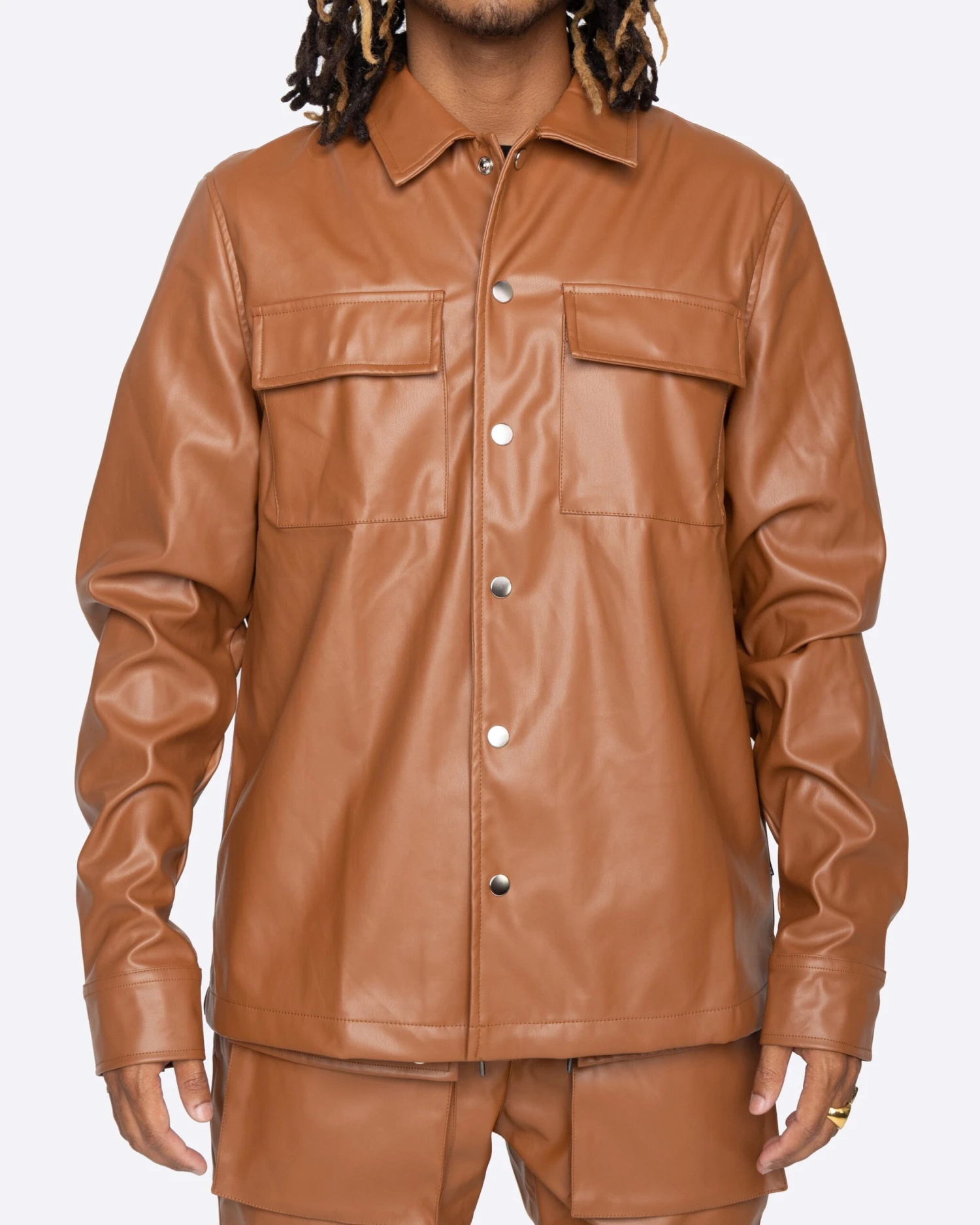 EPTM GOPACHI CARGO SHIRT-BROWN 2 EPTM GOPACHI CARGO SHIRT-BROWN - Image 2