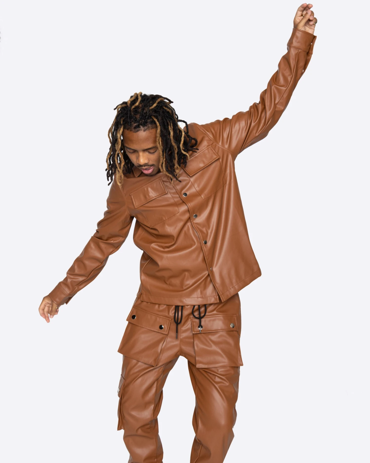 EPTM GOPACHI CARGO SHIRT-BROWN 3 EPTM GOPACHI CARGO SHIRT-BROWN - Image 3