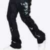EPTM WAX SPLATTER FLARE DENIM-BLACK