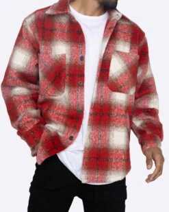 EPTM SLIT FLANNEL SHIRT-RED -EPTM JSP 4825