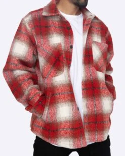 EPTM SLIT FLANNEL SHIRT-RED -EPTM JSP 4831