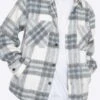 EPTM SLIT FLANNEL SHIRT-WHITE