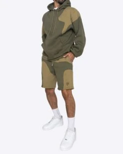 EPTM X PASCAL MARBLE SHORTS-OLIVE -EPTM JSP 4963