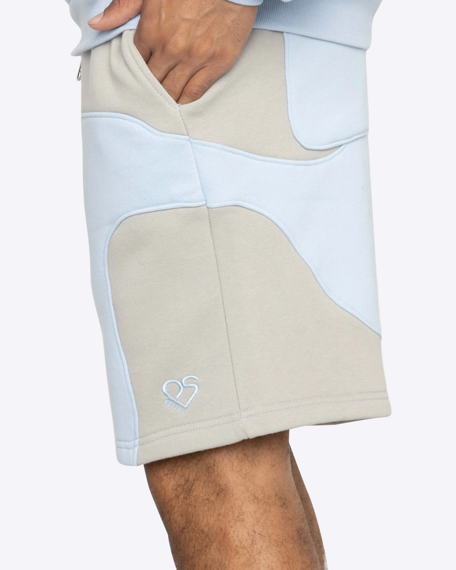 EPTM X PASCAL MARBLE SHORTS-LIGHT BLUE 2 EPTM X PASCAL MARBLE SHORTS-LIGHT BLUE - Image 2