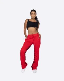 EPTM WOMEN S&D SWEATPANTS-RED