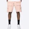 EPTM FLEECE CARGO SHORTS-DUSTY PINK