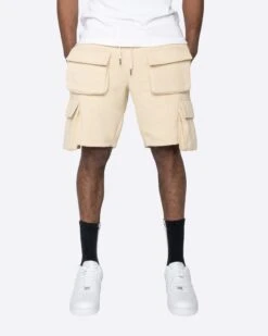 EPTM FLEECE CARGO SHORTS-KHAKI