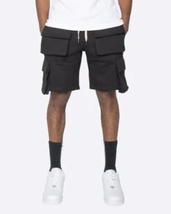 EPTM FLEECE CARGO SHORTS-BLACK