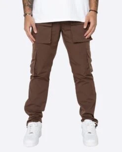 EPTM SNAP CARGO PANTS-BROWN