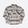 EPTM SLIT FLANNEL SHIRT-MOHAIR/ALMOND