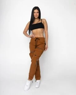 EPTM WOMEN C4 CARGO PANTS-BROWN