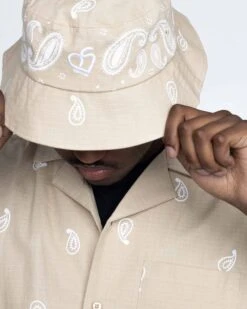 EPTM X PASCAL VINTAGE PAISLEY BUCKET HAT-KHAKI -EPTM JSP 6304