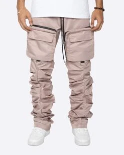 EPTM STACKED FLARE CARGOS-DUSTY PINK