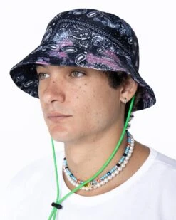 EPTM TIE DYED BANDANA BUCKET HAT-BLACK -EPTM JSP 6581