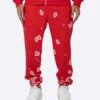 EPTM AMOEBA PRINT SWEATPANTS-RED