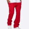 EPTM FRENCH TERRY FLARE PANTS-RED