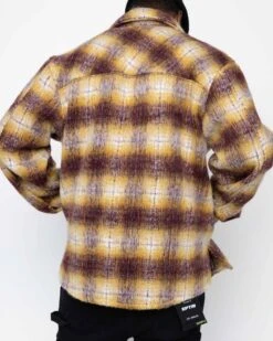 EPTM SIDE SLIT FLANNEL-MUSTARD -EPTM JSP 7796