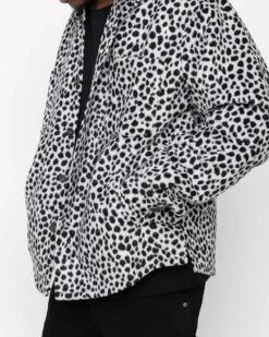 EPTM SIDE SLIT FLANNEL-SNOW LEOPARD 9 EPTM SIDE SLIT FLANNEL-SNOW LEOPARD -EPTM JSP 7823