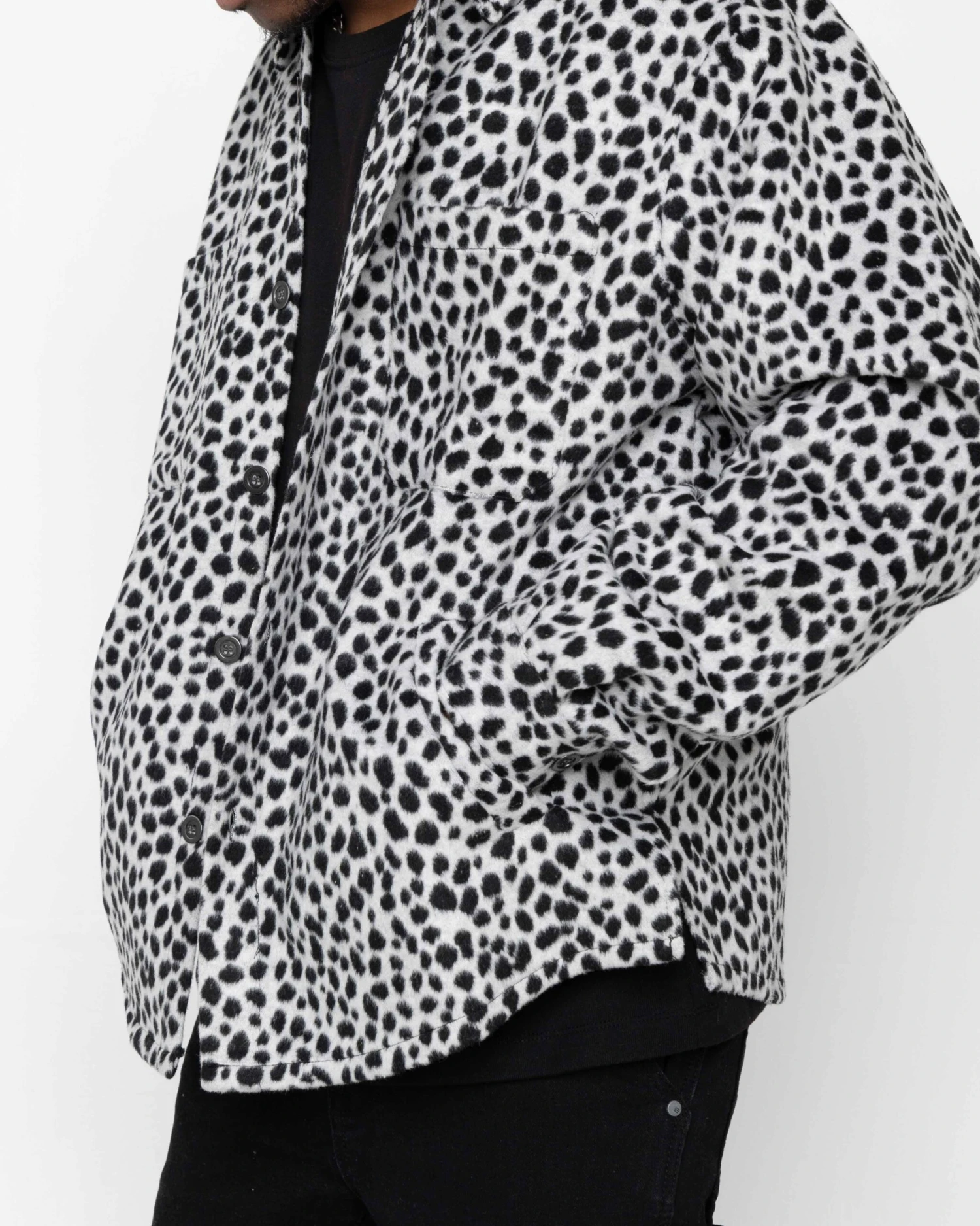 EPTM SIDE SLIT FLANNEL-SNOW LEOPARD 4 EPTM SIDE SLIT FLANNEL-SNOW LEOPARD - Image 4