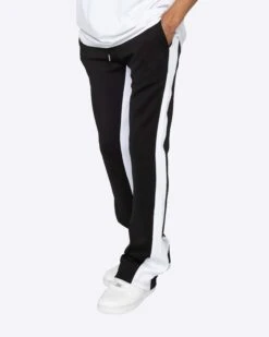 EPTM PIPING FLARED TRACK PANTS-BLACK/WHITE -EPTM JSP 8287