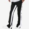 EPTM PIPING FLARED TRACK PANTS-BLACK/WHITE